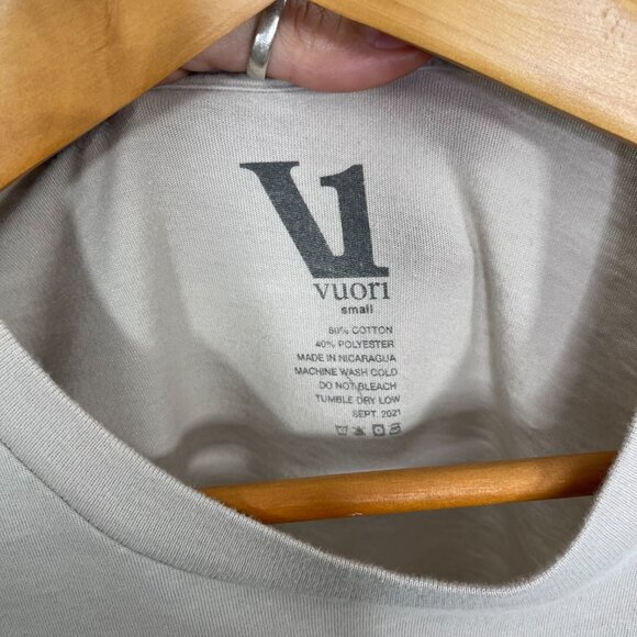 Vuori Light Gray The Rise The Shine Graphic Short Sleeve Comfort T-Shirt Size S - Picture 4 of 7